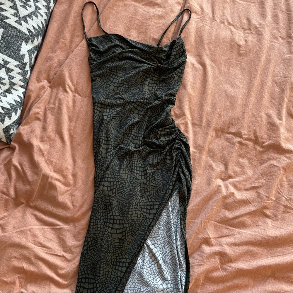 Snake / Croc print dress